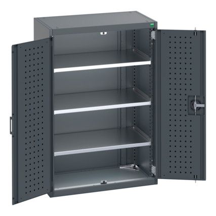 40012079.77V CUPBOARD 3 SHELVES 75KG UDL   DRAWER SHELF DARK GREY