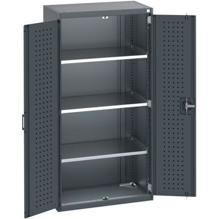 40012081.77V CUPBOARD 3 SHELVES 75KG UDL   DRAWER SHELF DARK GREY