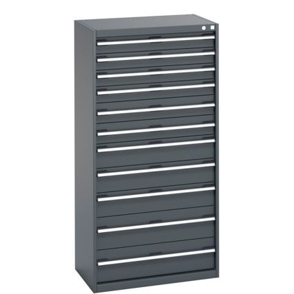 40012112.77V CABINET 11 DRAWERS 75KG UDL   DRAWER SHELF DARK GREY