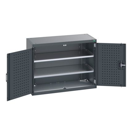 40013046.77V CUPBOARD 2 SHELVES 75KG UDL   DRAWER SHELF DARK GREY