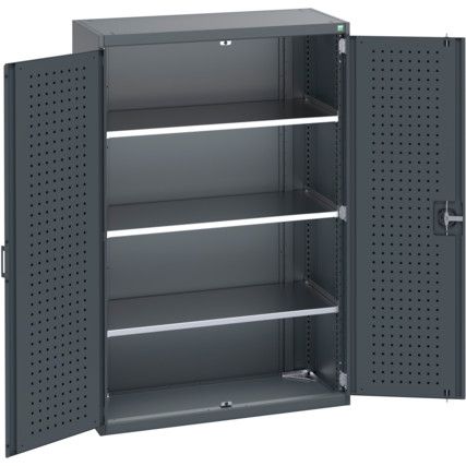 40013050.77V CUPBOARD 3 SHELVES 75KG UDL   DRAWER SHELF DARK GREY