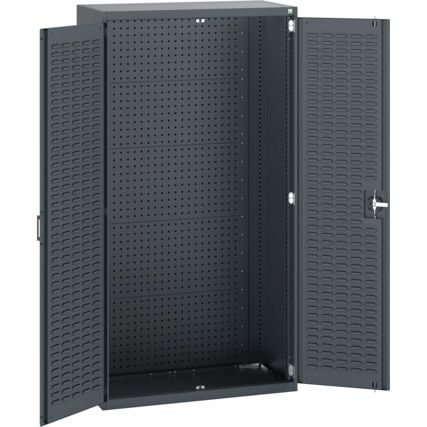 40013059.77V CUPBOARD WITH FULL PERFO BACKPANEL  DARK GREY