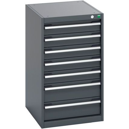 40018051.77V CABINET 7 DRAWERS 75KG UDL PER DRAWER SHELF DARK GREY