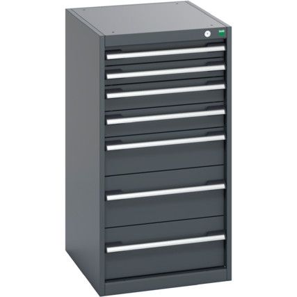 40018061.77V CABINET 6 DRAWERS 75KG UDL PER DRAWER SHELF DARK GREY