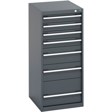 40018067.77V CABINET 7 DRAWERS 75KG UDL PER DRAWER SHELF DARK GREY