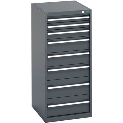 40018069.77V CABINET 8 DRAWERS 75KG UDL PER DRAWER SHELF DARK GREY