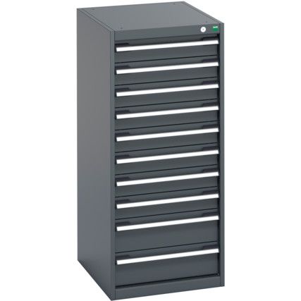 40018073.77V CABINET 10 DRAWERS 75KG UDL DRAWER SHELF DARK GREY