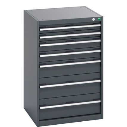 40019063.77V CABINET 7 DRAWERS 75KG UDL PER DRAWER SHELF DARK GREY