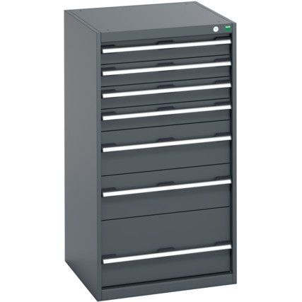 40019069.77V CABINET 7 DRAWERS 75KG UDL PER DRAWER SHELF DARK GREY