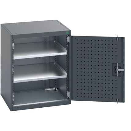 40019120.77V CUPBOARD 2 SHELVES 75KG UDL DRAWER SHELF DARK GREY