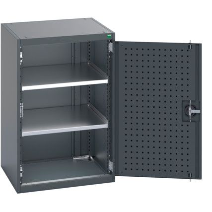 40019121.77V CUPBOARD 2 SHELVES 75KG UDL DRAWER SHELF DARK GREY