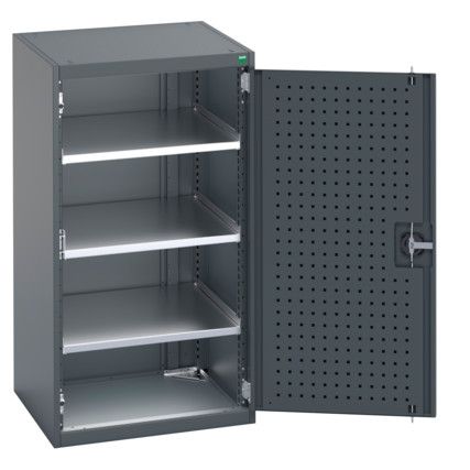 40019122.77V CUPBOARD 3 SHELVES 75KG UDL DRAWER SHELF DARK GREY