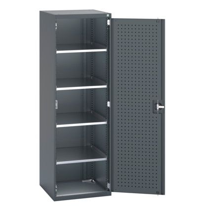 40019125.77V CUPBOARD 4 SHELVES 75KG UDL DRAWER SHELF DARK GREY