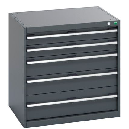 40020025.77V CABINET 5 DRAWERS 75KG UDL PER DRAWER SHELF DARK GREY