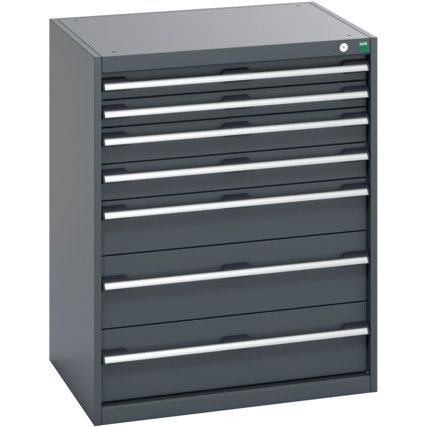 40020053.77V CABINET 7 DRAWERS 75KG UDL PER DRAWER SHELF DARK GREY