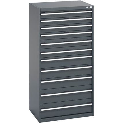 40020069.77V CABINET 11 DRAWERS 75KG UDL DRAWER SHELF DARK GREY