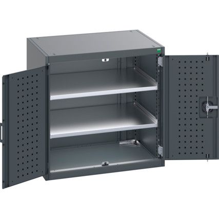 40020110.77V CUPBOARD 2 SHELVES 75KG UDL DRAWER SHELF DARK GREY