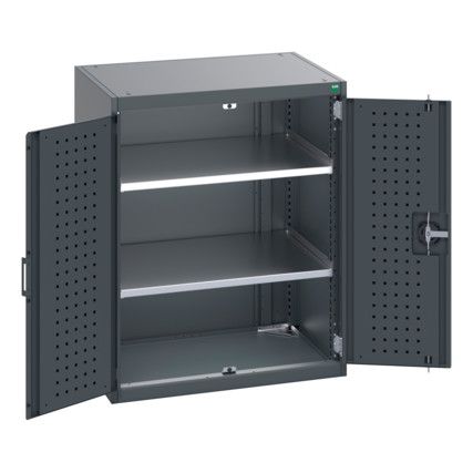 40020111.77V CUPBOARD 2 SHELVES 75KG UDL DRAWER SHELF DARK GREY