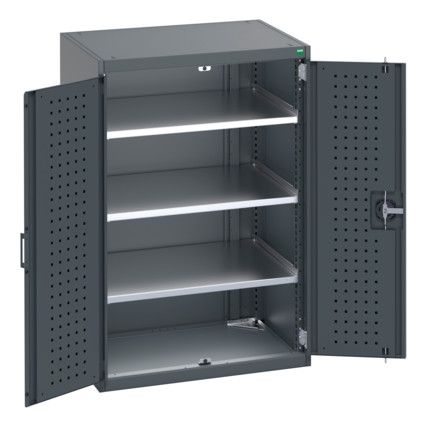 40020112.77V CUPBOARD 3 SHELVES 75KG UDL DRAWER SHELF DARK GREY