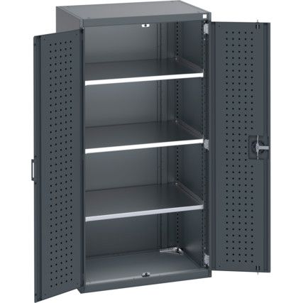 40020114.77V CUPBOARD 3 SHELVES 75KG UDL DRAWER SHELF DARK GREY