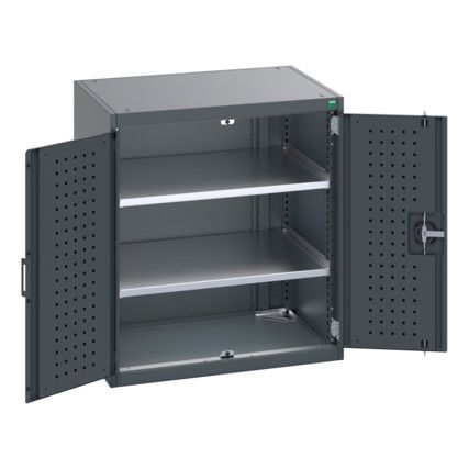 40020144.77V CUPBOARD 2 SHELVES 75KG UDL DRAWER SHELF DARK GREY