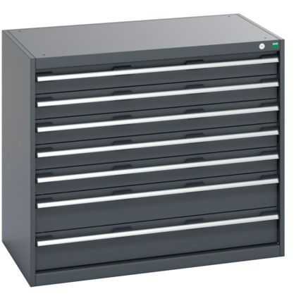 40021021.77V CABINET 7 DRAWERS 75KG UDL PER DRAWER SHELF DARK GREY