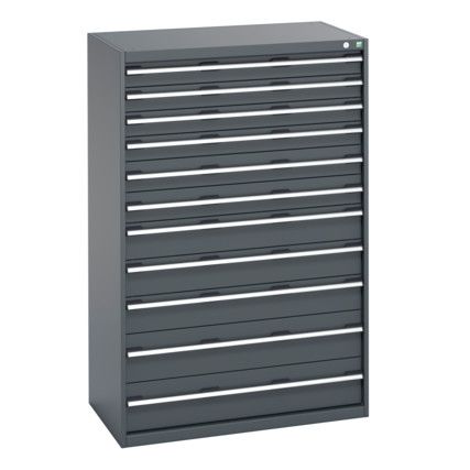 40021045.77V CABINET 11 DRAWERS 75KG UDL DRAWER SHELF DARK GREY