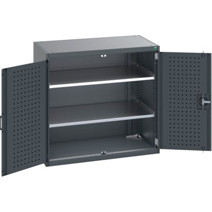 40021095.77V CUPBOARD 2 SHELVES 75KG UDL DRAWER SHELF DARK GREY