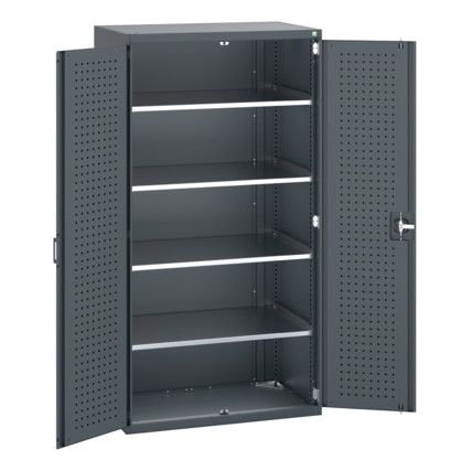 40021101.77V CUPBOARD 4 SHELVES 75KG UDL DRAWER SHELF DARK GREY