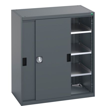 40021139.77V SLIDING DOOR SHELF CUPBOARD 75KG UDL SHELF DARK GREY