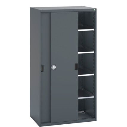 40021141.77V SLIDING DOOR SHELF CUPBOARD 75KG UDL SHELF DARK GREY