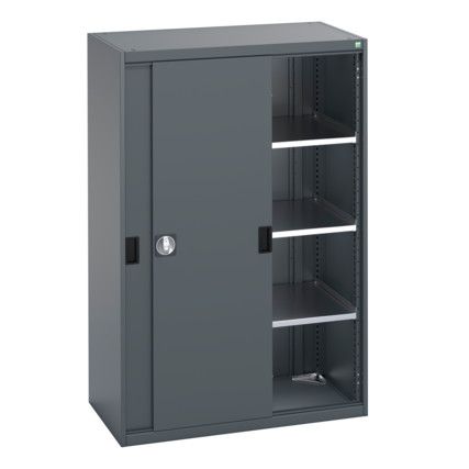 40021214.77V CUPBOARD 3 SHELVES 75KG UDL DRAWER SHELF DARK GREY