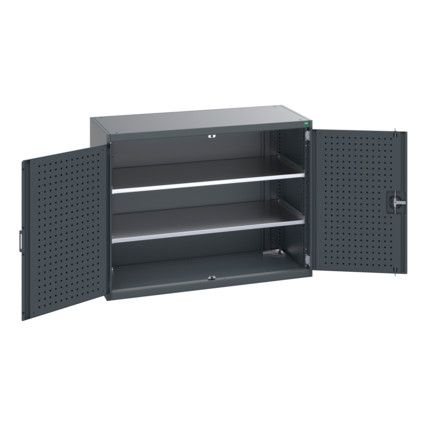 40022047.77V CUPBOARD 2 SHELVES 75KG UDL DRAWER SHELF DARK GREY