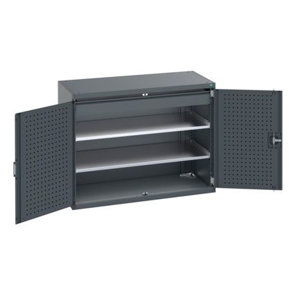 40022083.77V SHELF CUPBOARD DRAWERS  75KG UDL PER DRAWER DARK GREY