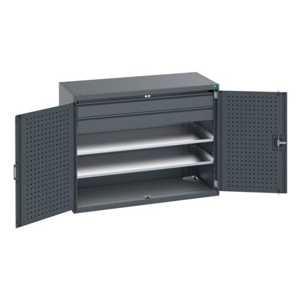 40022084.77V SHELF CUPBOARD DRAWERS  75KG UDL PER DRAWER DARK GREY