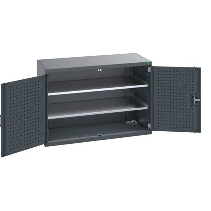 40022102.77V CUPBOARD 2 SHELVES 75KG UDL DRAWER SHELF DARK GREY