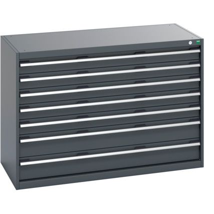 40022117.77V CABINET 7 DRAWERS 75KG UDL PER DRAWER SHELF DARK GREY