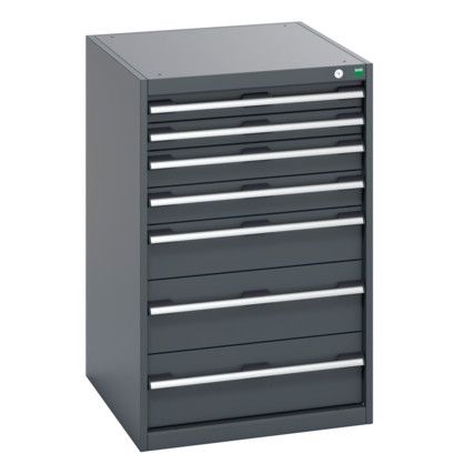 40027031.77V CABINET 7 DRAWERS 75KG UDL PER DRAWER SHELF DARK GREY