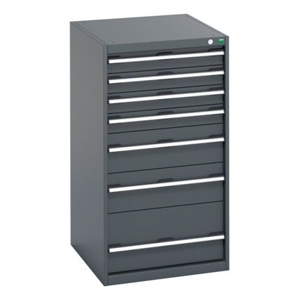 40027037.77V CABINET 7 DRAWERS 75KG UDL PER DRAWER SHELF DARK GREY