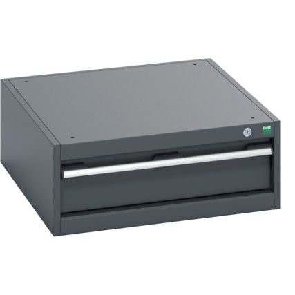 40027092.77V CABINET 1 DRAWER 75KG UDL PER DRAWER SHELF DARK GREY