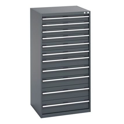 40028041.77V CABINET 11 DRAWERS 75KG UDL DRAWER SHELF DARK GREY