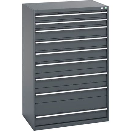 40029035.77V CABINET 9 DRAWERS 75KG UDL PER DRAWER SHELF DARK GREY