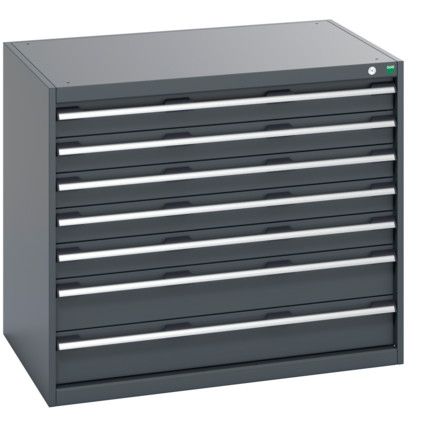 40029091.77V CABINET 7 DRAWERS 75KG UDL PER DRAWER SHELF DARK GREY