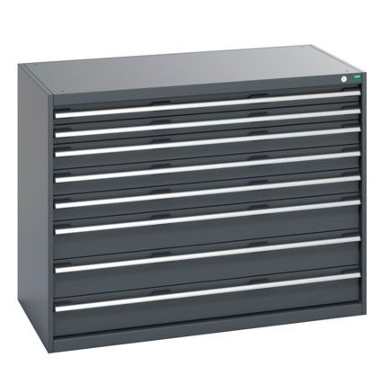 40030019.77V CABINET 8 DRAWERS 75KG UDL PER DRAWER SHELF DARK GREY