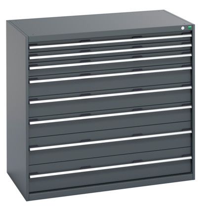 40030021.77V CABINET 8 DRAWERS 75KG UDL PER DRAWER SHELF DARK GREY