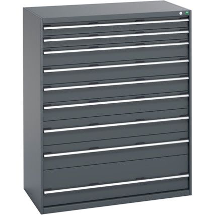 40030075.77V CABINET 9 DRAWERS 75KG UDL PER DRAWER SHELF DARK GREY