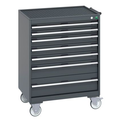 40402065.77V MOBILE CABINET 7 DRAWERS & TRAY MAT DARK GREY