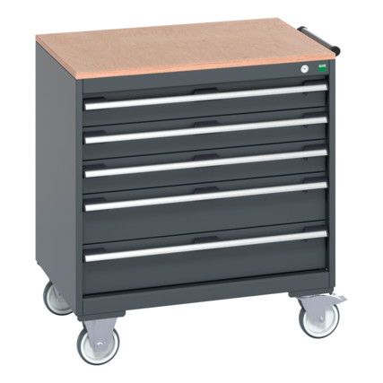 40402155.77V MOBILE CABINET 5 DRAWERS & MULTIPLEX WORK DARK GREY