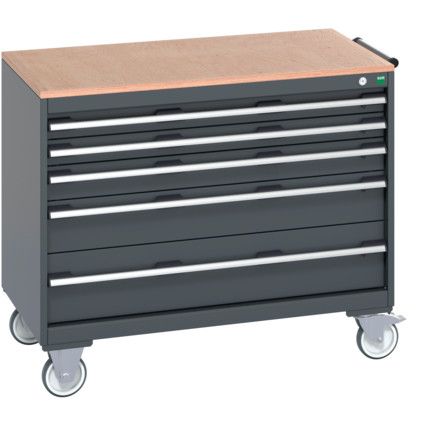 40402163.77V MOBILE CABINET 5 DRAWERS & MULTIPLEX WORK DARK GREY