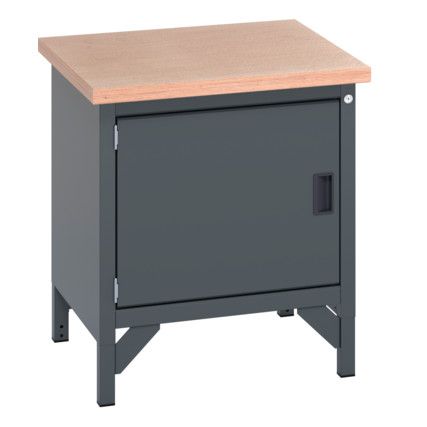 41002004.77V WORKBENCH (MPX) CUPBOARD 75KG UDL PER SHELF DARK GREY